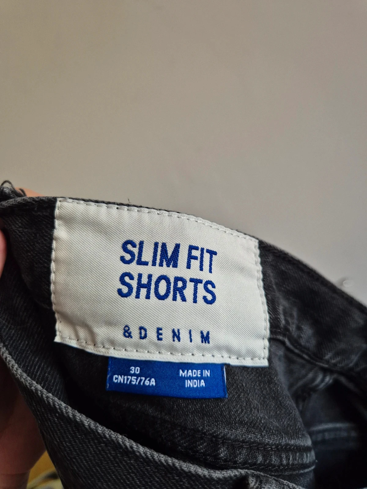 Short S en jean slim fit noir H&M – photo 3